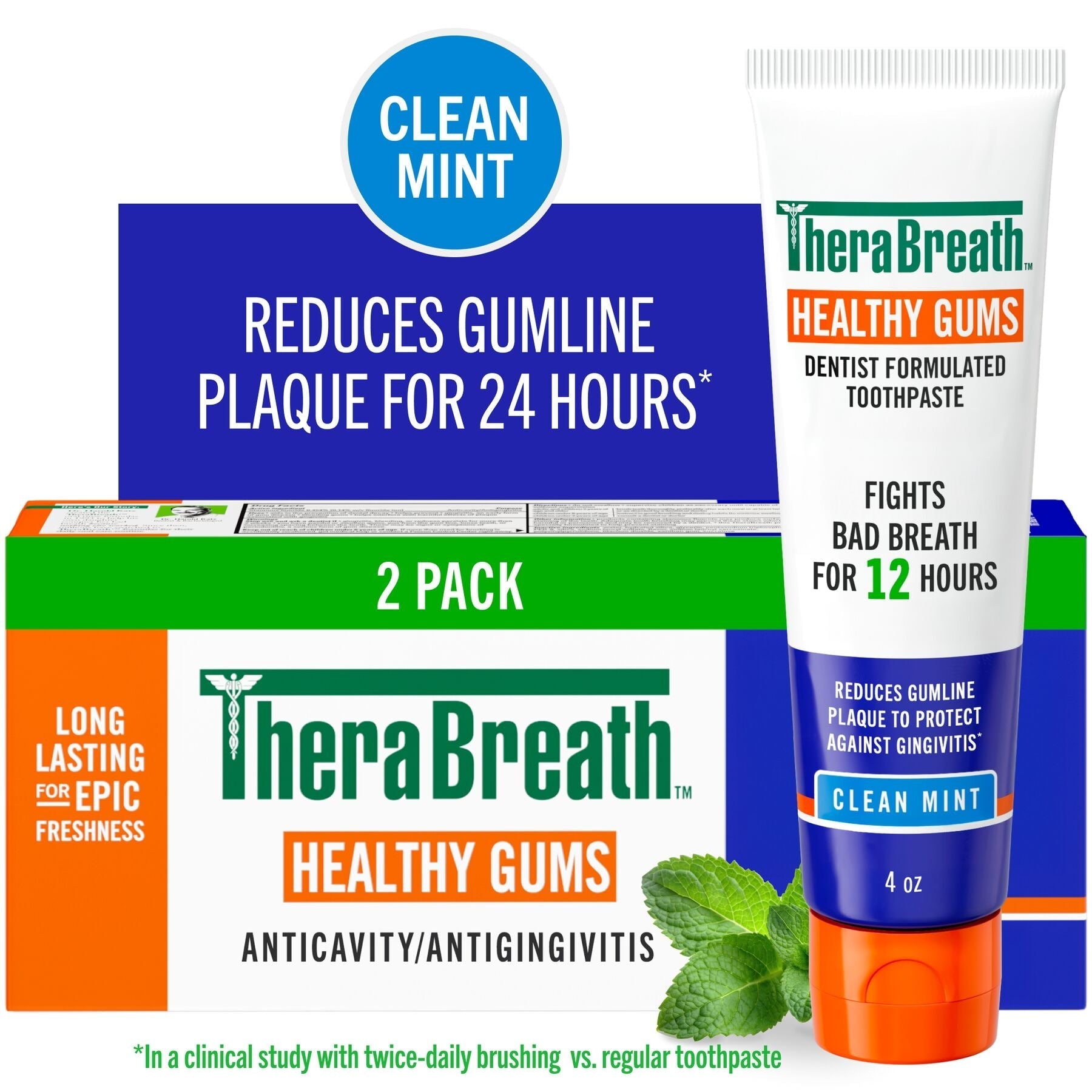 TheraBreath Healthy Gums Oral Rinse & Toothpaste Bundle